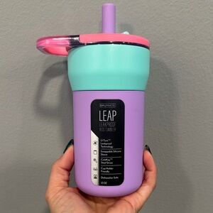 BrüMate LEAP Leakproof Kids Tumbler - Lavender & Mint with Pink Lid